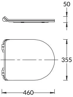 Сиденье PLAZA Modern для подвесного унитаза, белое глянцевое