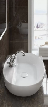 Раковина PLAZA накладная 60, белая глянцевая