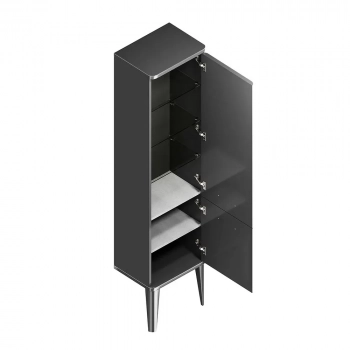 Пенал POMPEI напольный\подвесной 150, черный глянцевый