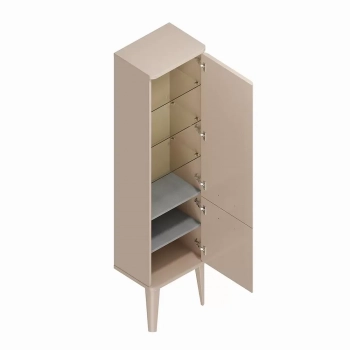 Пенал POMPEI напольный\подвесной 150, камео бежевый глянцевый