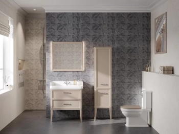 Пенал POMPEI напольный\подвесной 150, камео бежевый глянцевый