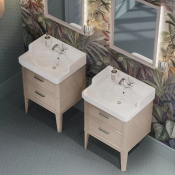 Раковина POMPEI подвесная/мебельная 60, белая глянцевая