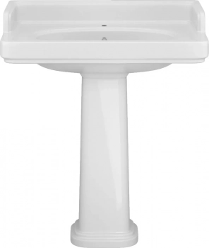 Раковина POMPEI подвесная/мебельная 80, белая глянцевая