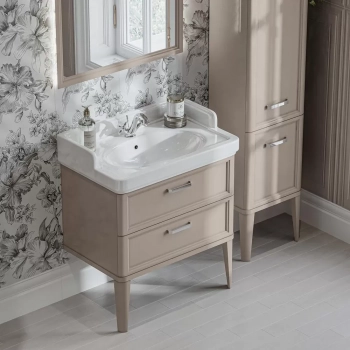 Раковина POMPEI подвесная/мебельная 80, белая глянцевая