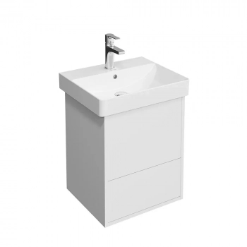 Тумба PRO подвесная 2 ящика 50, белая матовая