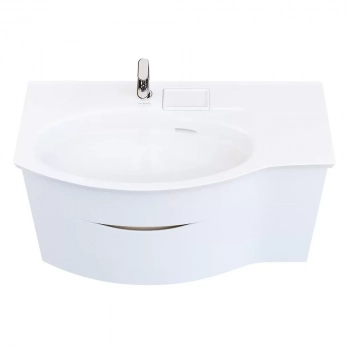 Тумба RIVA 100 см левая, белая матовая