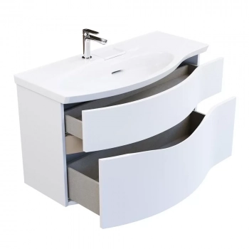 Тумба RIVA 100 см левая, белая матовая