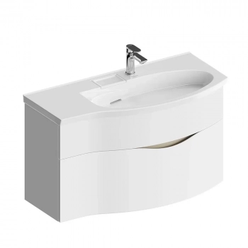 Тумба RIVA 100 см правая, белая матовая