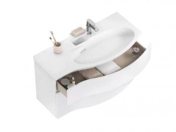 Тумба RIVA 100 см правая, белая матовая