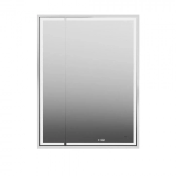 Зеркало TECNO M 65 с поворотной дверцей, подсветкой и функцией антизапотевание, белое