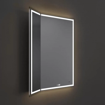 Зеркало TECNO M 65 с поворотной дверцей, подсветкой и функцией антизапотевание, белое