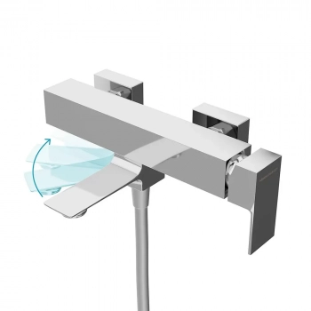 Смеситель FIORETTO для ванны с душевой лейкой, шлангом и держателем, хром