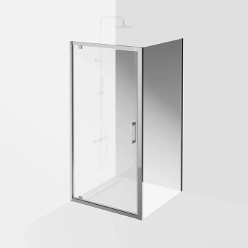 Душевая дверь VETRO, распашная, 100х195, хром