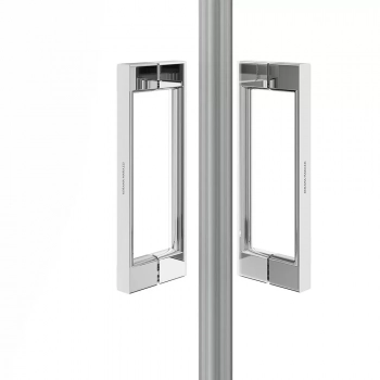 Душевой уголок VETRO, раздвижной, квадратный, 100х100х195, хром