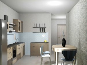 Готовая интерьерная капсула для 1-комнатной квартиры 32,92 м² в ЖК «Новый Смоленск»